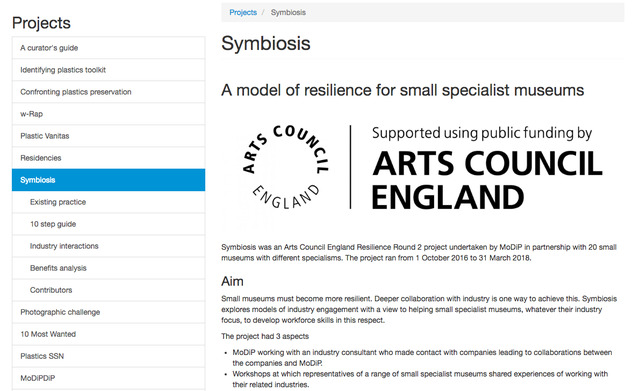 [thumbnail of Symbiosis home page detail]